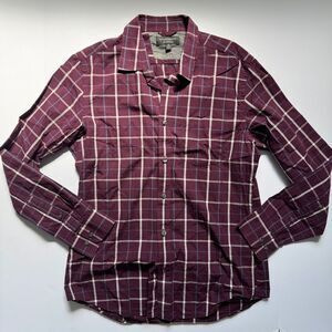 Banana Republic Soft Wash Slim Fit Red/White Plaid Size Medium